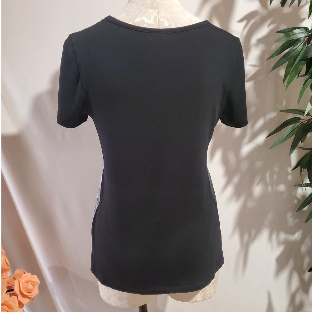 Simply Art Dolcezza Abstract Design T-Shirt Short Sleeve Top Size S Art to Wear - Picture 4 of 7